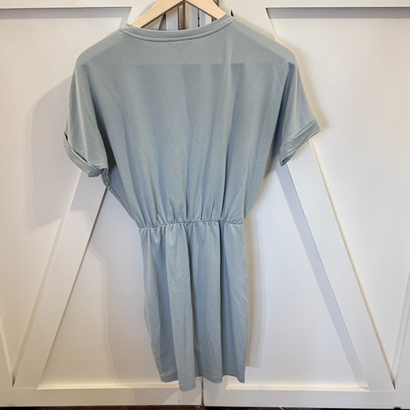 Express Light Green Ruched Dress - Picture 2 of 2